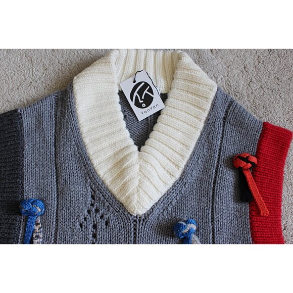 New w/Tags - Yan Yan Frosty Oversize Merino Wool Vest, Med Oversize - $495 - Picture 4 of 13